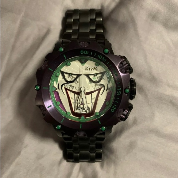 Invicta Reserve DC Comics Venom Hybrid Joker 52mm Purple/Green Stainless... - Picture 1 of 6